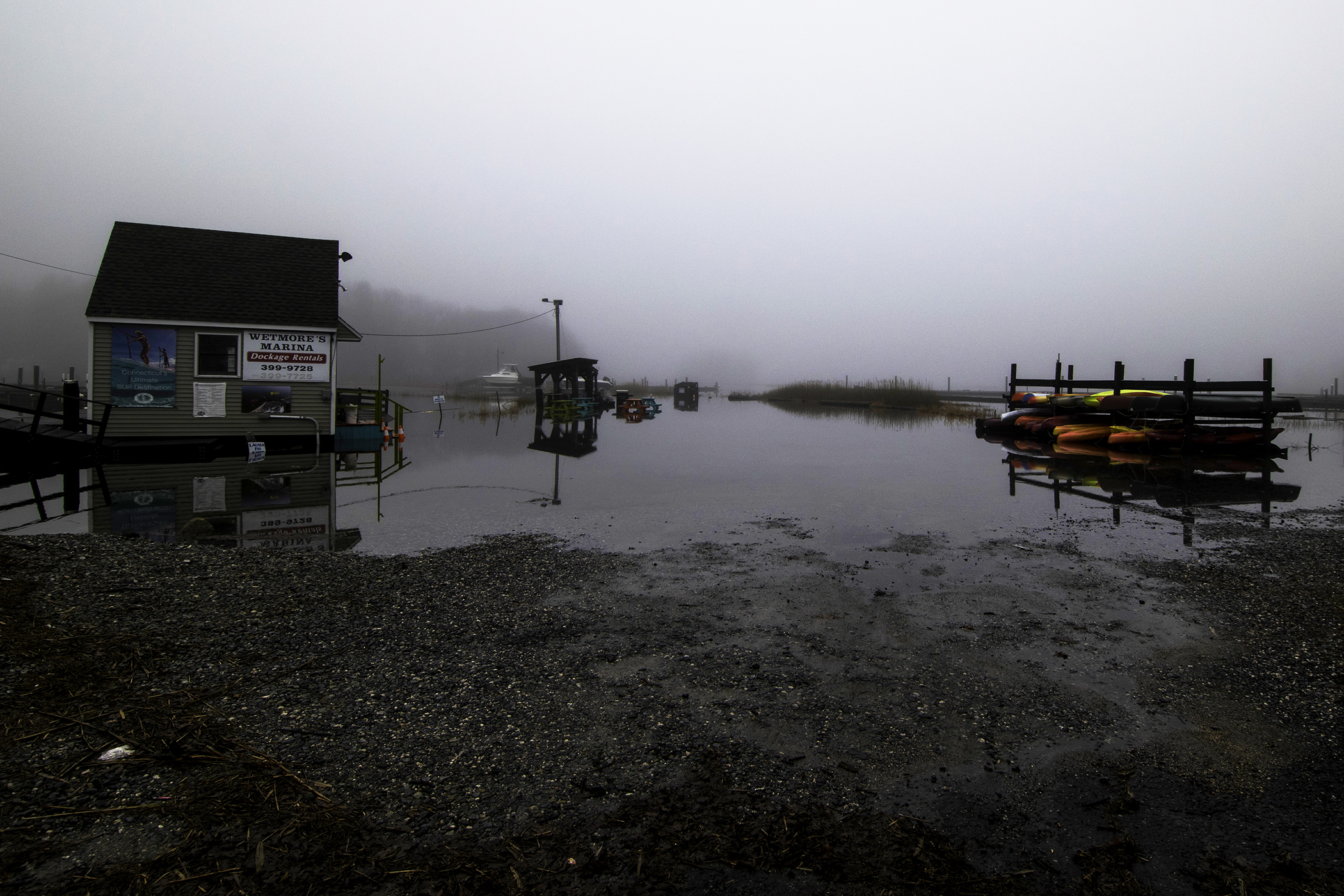 Foggy Boat Yard